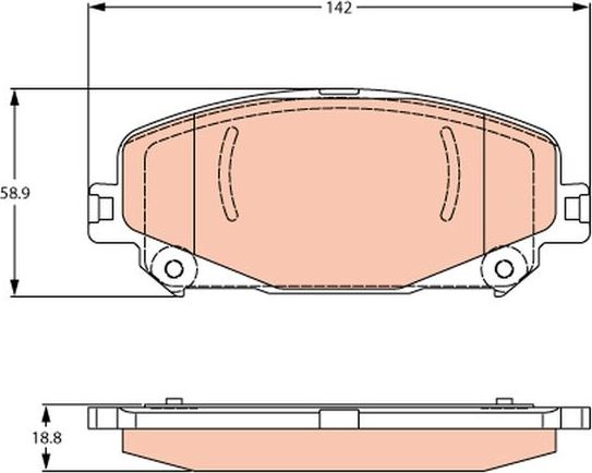 Тормозные колодки TRW. Артикул GDB2268