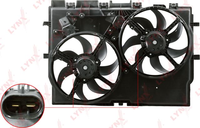 Вентилятор радиатора двигателя LYNXauto для Fiat Ducato III 2006-2026. Артикул RF-1380