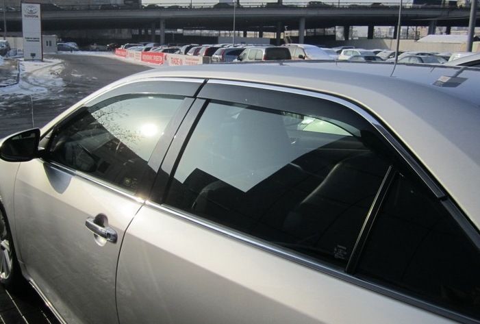 Дефлекторы Alvi-Style для окон (с нерж. молдингом) Toyota Camry 40 (V40, XV40) 2006-2011. Артикул ALV347M