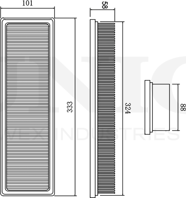 Фильтр воздушный (Unio). Артикул FLT-10128