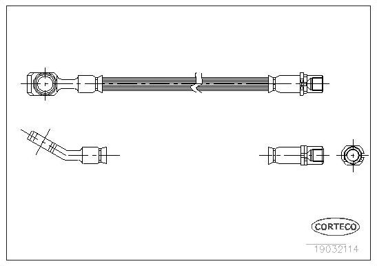 Тормозной шланг Corteco задний для Opel Vectra C 2002-2009. Артикул 19032114