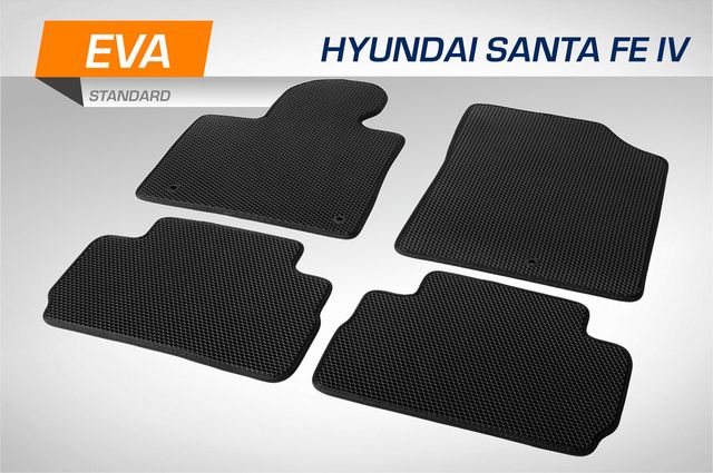Коврики AutoFlex EVA (ЭВА, ЕВА) Standart для салона Hyundai Santa Fe IV поколение рестайлинг (5 мест) 2021-2026. Артикул 6230403