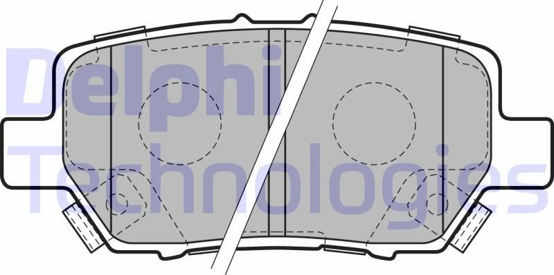 Тормозные колодки Delphi (Low-Metallic). Артикул LP2160