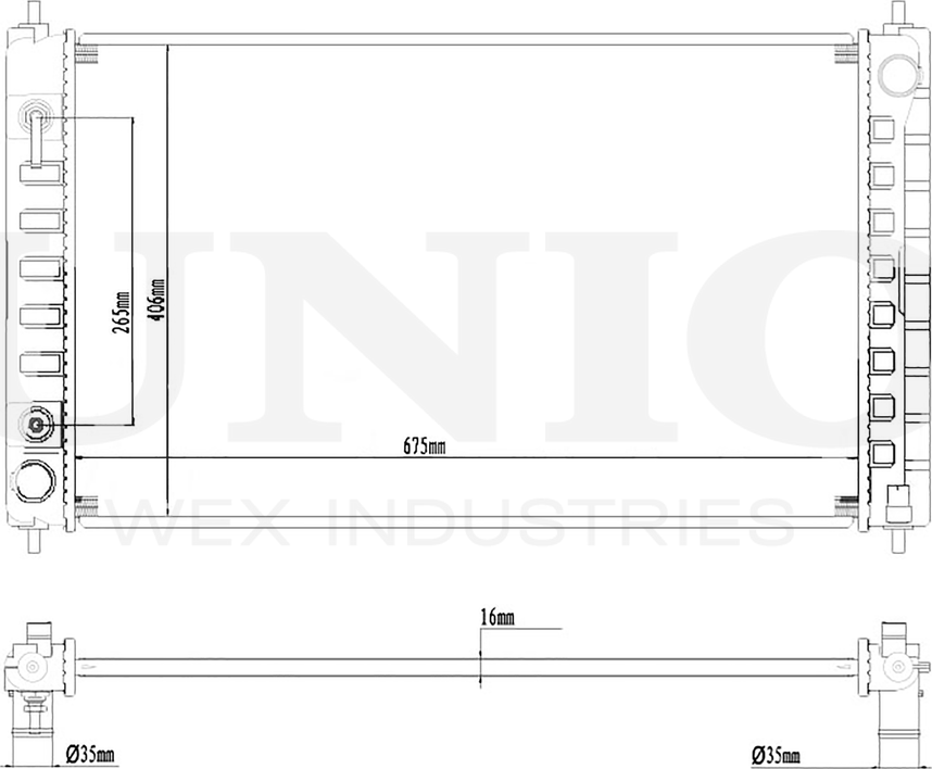 Радиатор двигателя (Unio). Артикул RAD-10042