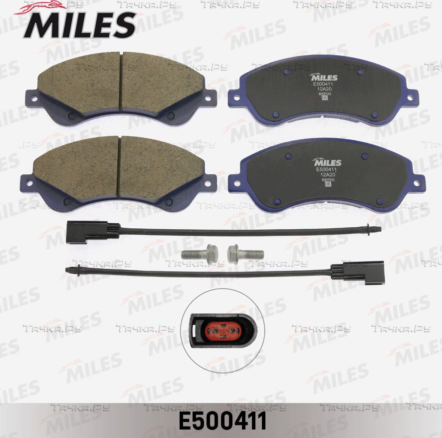 Тормозные колодки Miles (Керамика) для Ford Transit VII 2006-2014. Артикул E500411