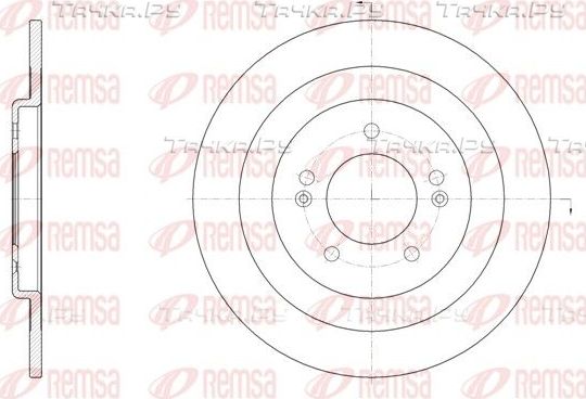 Тормозной диск Remsa задний для Hyundai i40 I 2011-2026. Артикул 61437.00