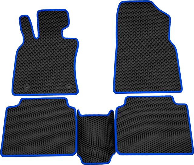Коврики Rezkon EVA для салона Toyota Camry 70 (V70, XV70) 2018-2026 Синий кант. Артикул 9034010303
