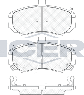 Тормозные колодки Icer. Артикул 181666