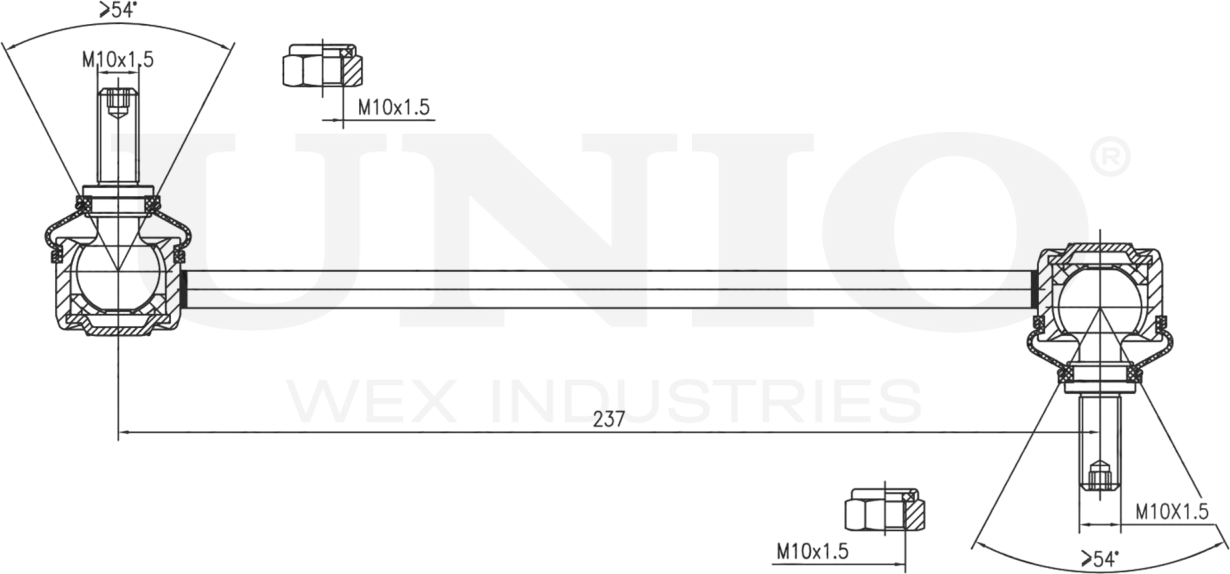 Тяга/стойка стабилизатора (Unio). Артикул SSP-50086