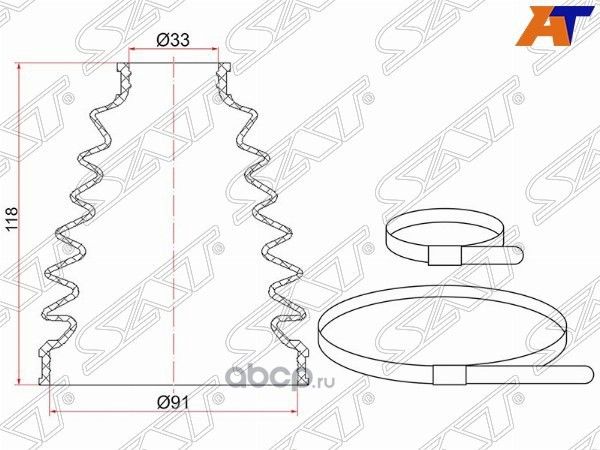 Пыльник шруса наружный TOYOTA LAND CRUISER PRADO 9 (SAT). Артикул C1285