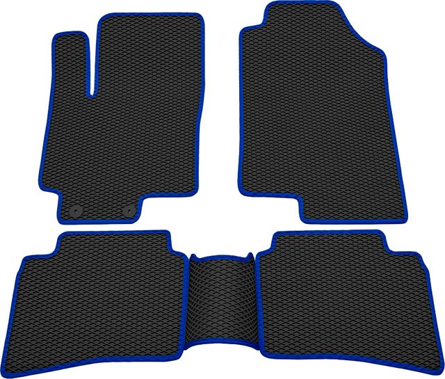 Коврики Rezkon EVA для салона Kia Rio IV 2017-2026 Синий кант. Артикул 9021020303