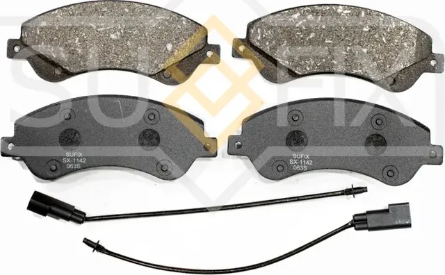 Колодки дисковые тормозные передние правые/левые FORD TRANSIT Bus (F) 2006-2014 (Sufix). Артикул SX1142