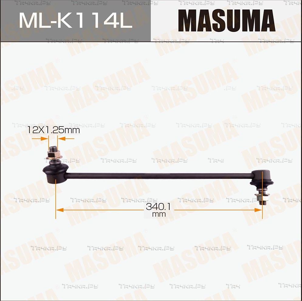 Стойка (тяга) стабилизатора Masuma передняя левая для Hyundai Santa Fe I 2001-2006. Артикул ML-K114L