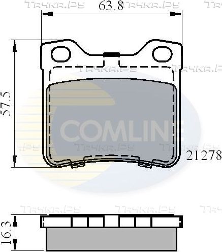Тормозные колодки Comline Comline задние для Peugeot 406 I 1995-2004. Артикул CBP01060