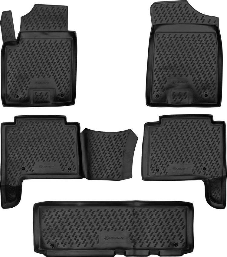 Коврики Element для салона Nissan Patrol Y62 2010-2026 3 ряда. Артикул CARNIS00039
