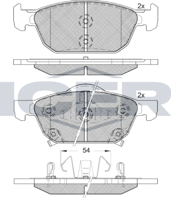 Тормозные колодки Icer. Артикул 182183