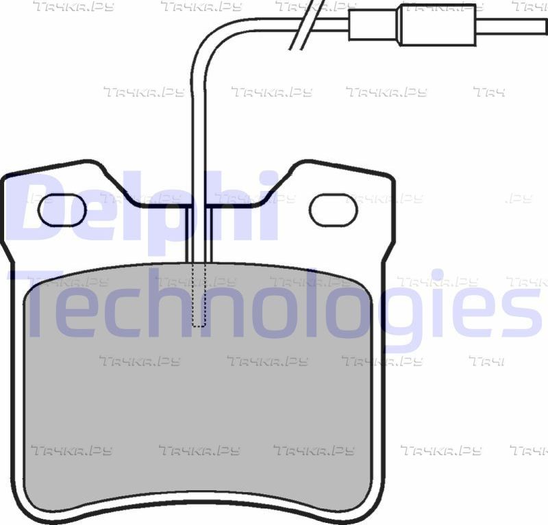 Тормозные колодки Delphi (Low-Metallic) задние для Mercedes-Benz V-Класс I (W638) 1996-2003. Артикул LP667