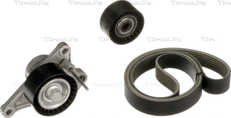 Приводной ремень поликлиновой с роликами (комплект) Gates Micro-V® для Nissan Navara D23 2015-2026. Артикул K017PK1663