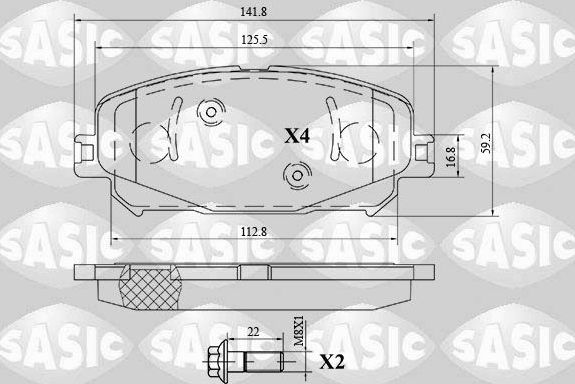 Тормозные колодки Sasic передние для Renault Espace V 2015-2026. Артикул 6214046