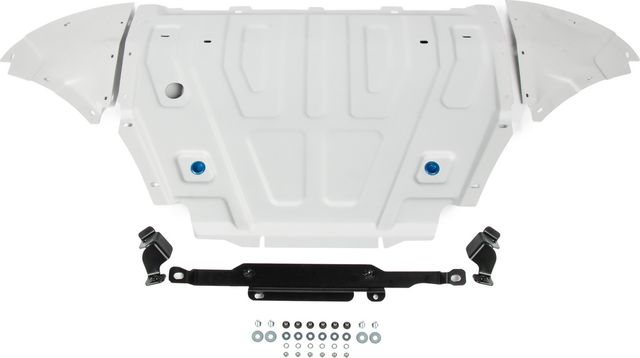 Защита алюминиевая Rival для радиатора и картера Volkswagen Touareg III (вкл. пакеты "Движение по бездорожью" и "Подвеска Pro") 2018-2026. Артикул 333.5870.1