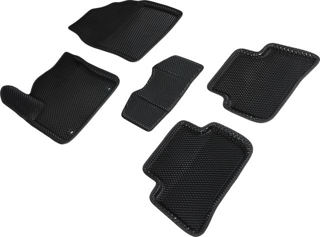 Коврики Seintex 3D EVA Ромб для салона Toyota CH-R 4WD 2016-2019 ЧЕРНЫЕ. Артикул 95219