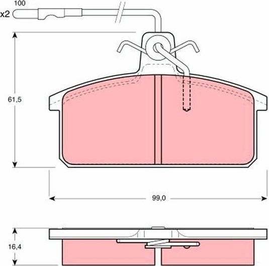 Тормозные колодки TRW. Артикул GDB422