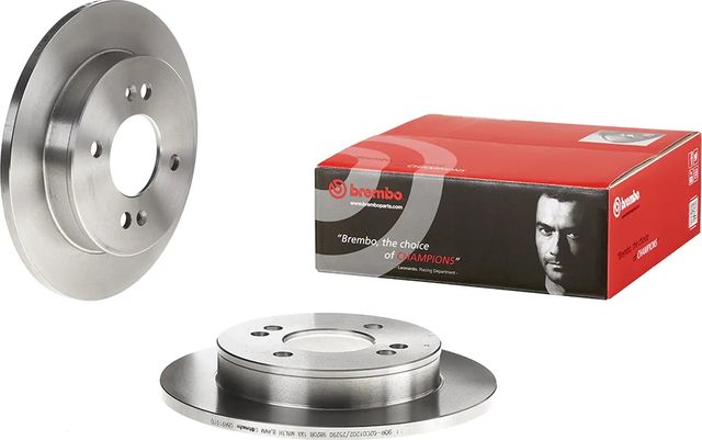 Тормозной диск Brembo задний для Kia Picanto III 2017-2026. Артикул 08.A916.10