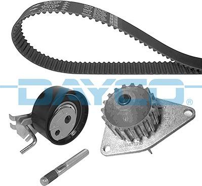 Помпа (водяной насос) с комплектом ремня ГРМ Dayco для Citroen C2 2003-2012. Артикул KTBWP3370