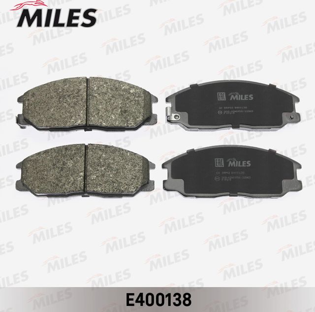 Тормозные колодки Miles (Low-Metallic) передние для SsangYong Actyon Sports I 2007-2012. Артикул E400138