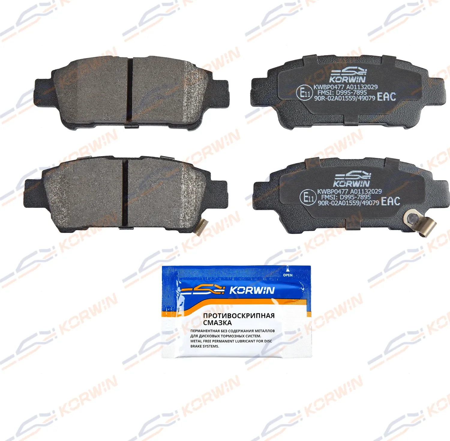 Колодки тормозные зад. Toyota Alphard (H1_) 03-/Avensis Verso 01-/Estima 00 (Korwin) Korwin. Артикул KWBP0477