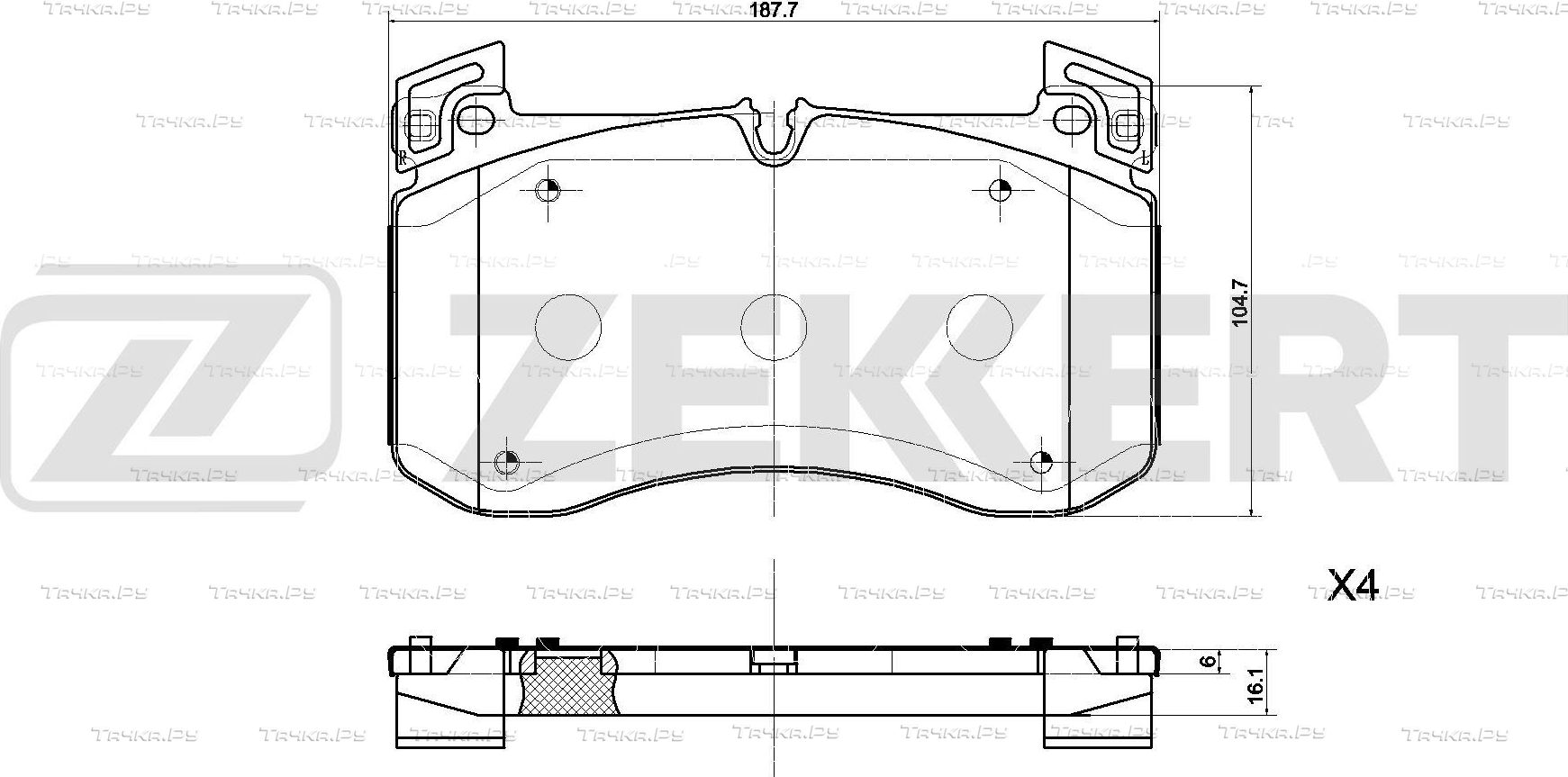 Тормозные колодки Zekkert. Артикул BS-1403