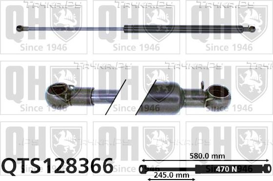 Амортизатор (упор) багажника Quinton Hazell. Артикул QTS128366