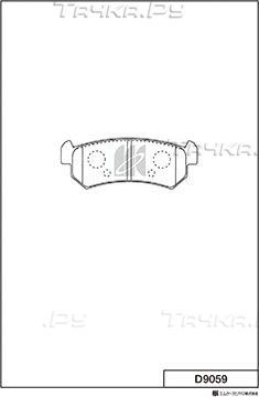 Тормозные колодки MK Kashiyama задние для Daewoo Rezzo 2000-2008. Артикул D9059