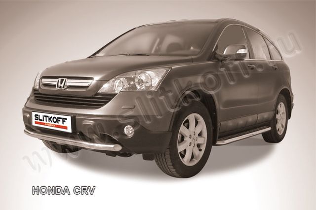 Защита Slitkoff переднего бампера d57 для Honda CR-V III 2009-2012. Артикул HCRV004