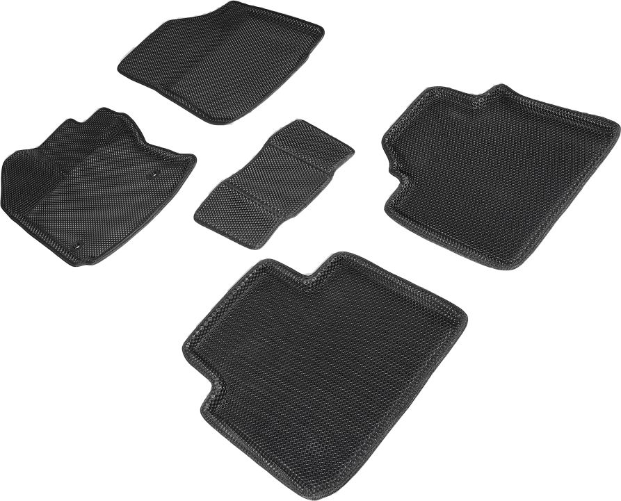 Коврики Seintex 3D EVA Соты для салона Toyota Venza I 2008-2012 ЧЕРНЫЕ. Артикул 95448