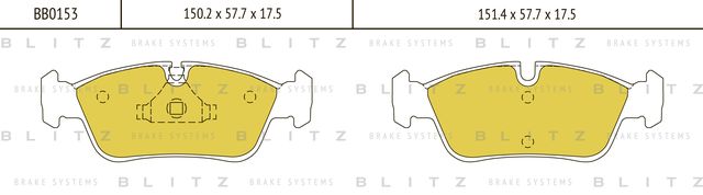 Колодки тормозные BMW 3 (E36) 92- перед. (Blitz). Артикул BB0153