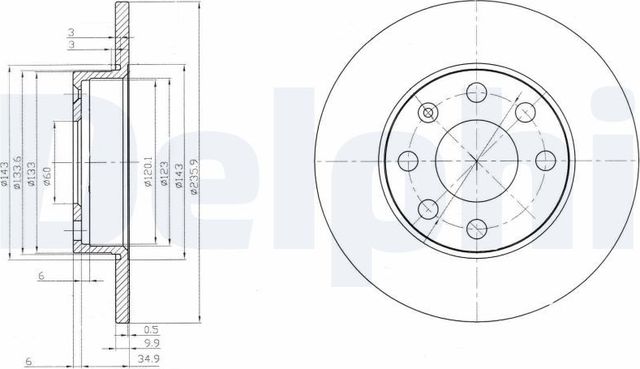 Тормозной диск Delphi. Артикул BG2149