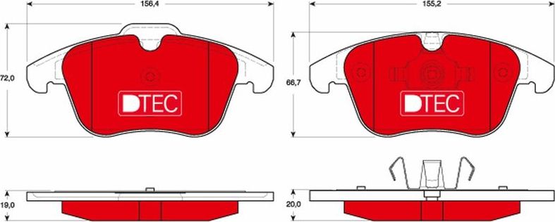 Тормозные колодки TRW DTEC COTEC. Артикул GDB1683DTE