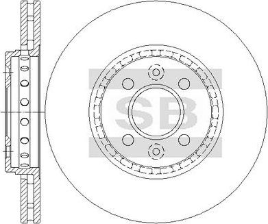 Тормозной диск Sangsin Hi-Q передний для Renault Twingo II 2008-2014. Артикул SD3073