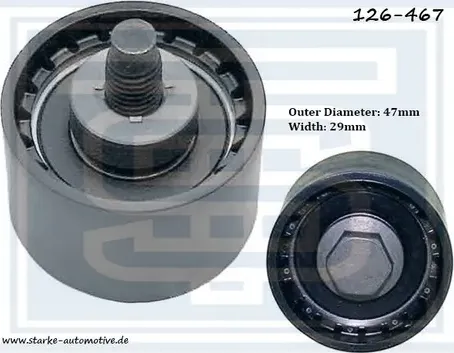 126-467_STARKE_Ролик ремня ГРМ FORD FOCUS I/MONDEO II 1,6-2,0 Starke. Артикул 126467