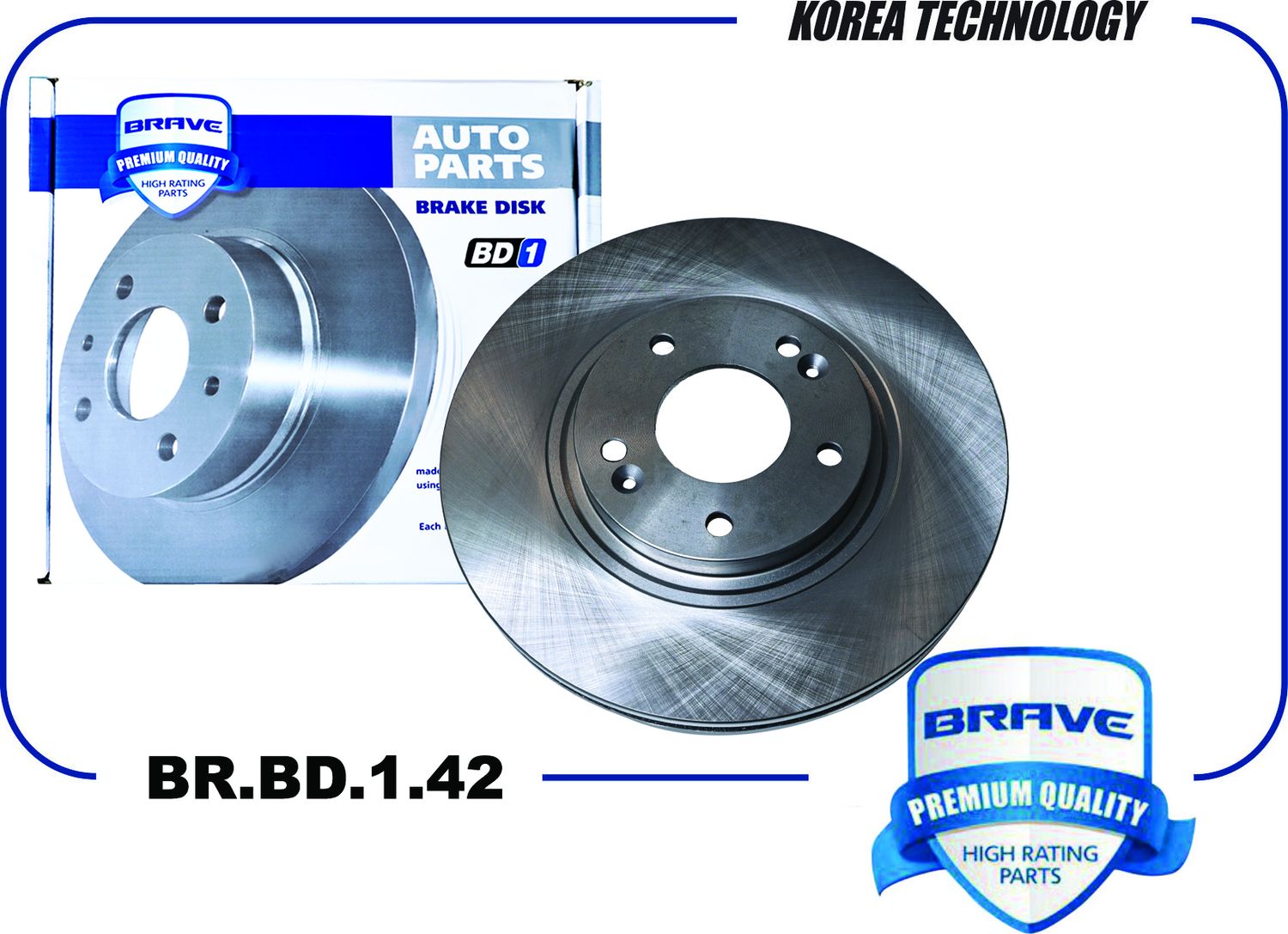 Диск тормозной передний 51712-3K160 BR.BD.1.42 Sonata NF-09,ix35 LM 10-,Tucson J (Brave). Артикул BRBD142