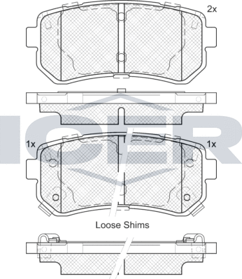 Тормозные колодки Icer. Артикул 181955