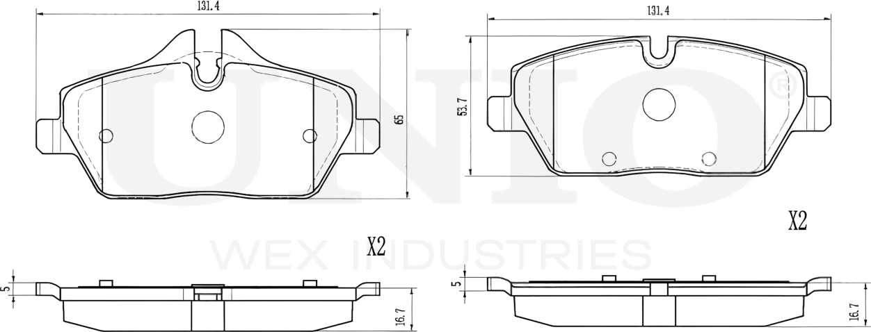 Колодки тормозные диск. передние BMW 1 (E81,E82,E87,E88) 04- (Unio). Артикул BRP-20015