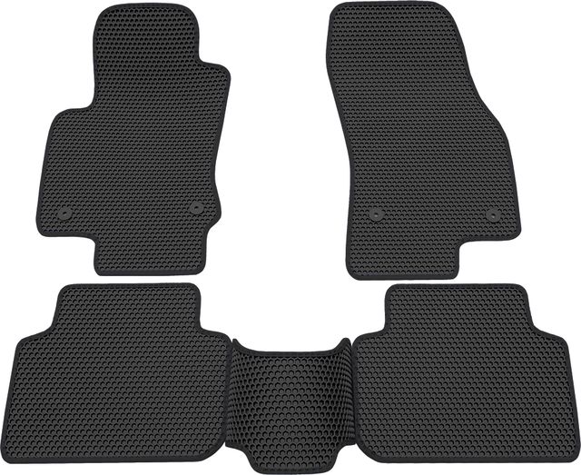 Коврики Rezkon EVA Соты для салона Volkswagen Tiguan II 2016-2026 Черный кант. Артикул 9135025201