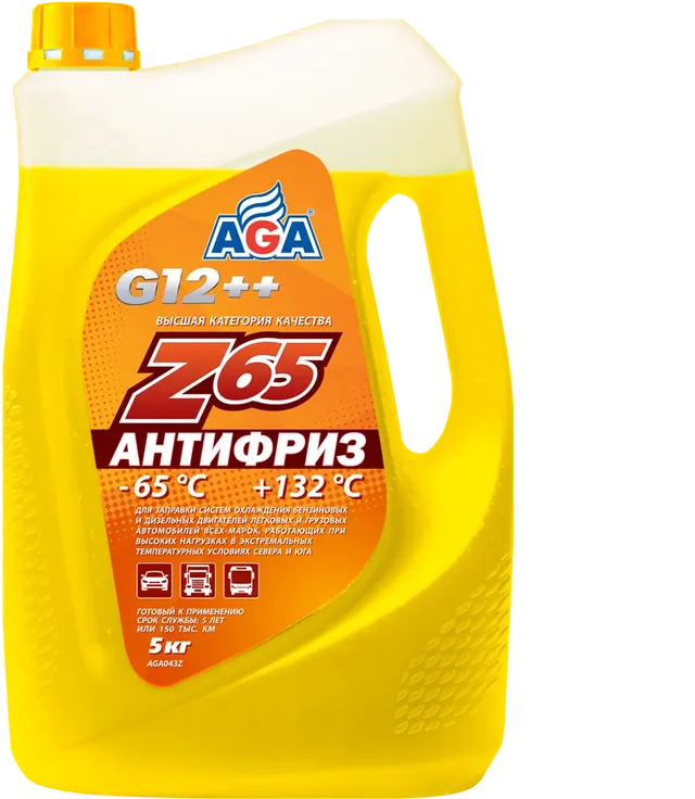 Антифриз  желтый  -65С  5 кг (AGA). Артикул aga043z