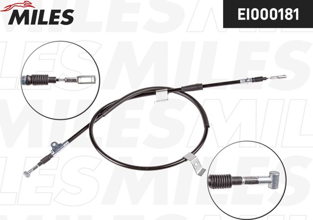 Трос ручника (тросик ручного тормоза) Miles задний левый для Nissan Primera P10 1990-1996. Артикул EI000181