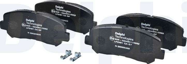 Тормозные колодки Delphi (Low-Metallic). Артикул LP2481