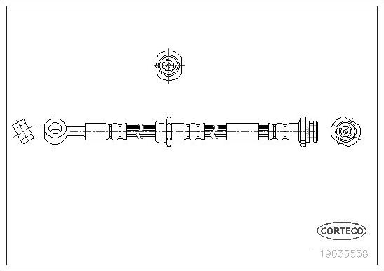 Тормозной шланг Corteco задний правый/левый для Nissan Primera P12 2002-2008. Артикул 19033558