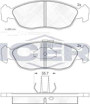 Тормозные колодки Icer. Артикул 180932