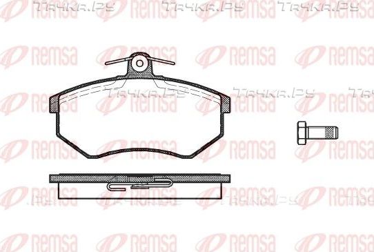 Тормозные колодки Remsa передние для Volkswagen Jetta II 1986-1991. Артикул 0134.10